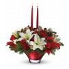 Teleflora's Crimson Glow Centerpiece